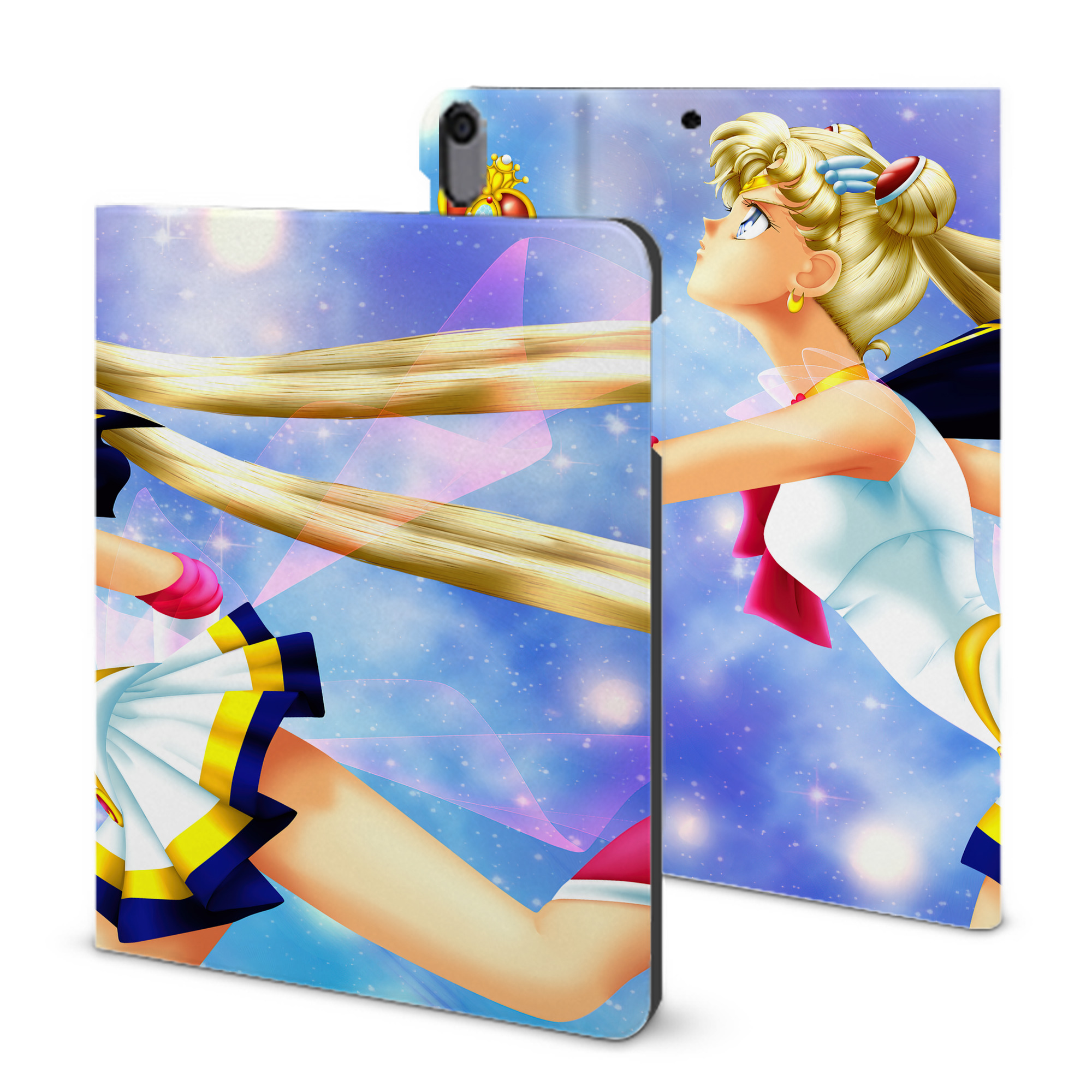 （画像用） 美少女戦士セーラームーン Sailor Moon IPad ケース ブック型 PUレザー TPU 耐衝撃 軽量 薄型 ペン収納なし 全面保護 IPad 各モデル対応